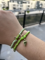 Lot De 2 Bracelets Coquillages Vert