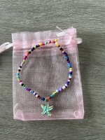 Bracelet Mini Perles Multicolores étoile Turquoise