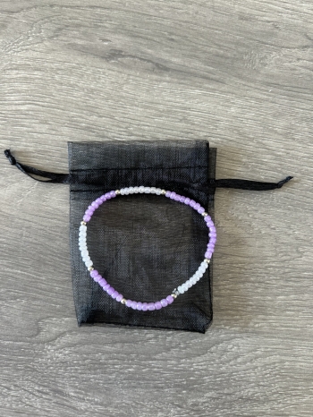 Bracelet Mini Perles Pastel Violet